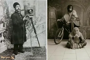 سفر در زمان؛ عکس آتلیه ای از مادر جوان قاجاری به همراه دو فرزندش؛ سال 1299