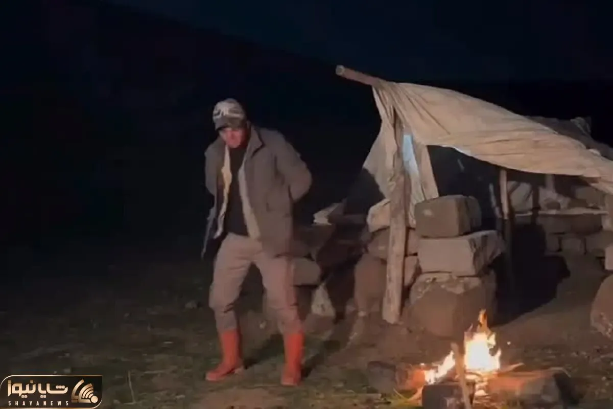 آواز محلی؛ رقص چوپان با آهنگ ناری ناری نیمه شب وسط بر و بیابون
