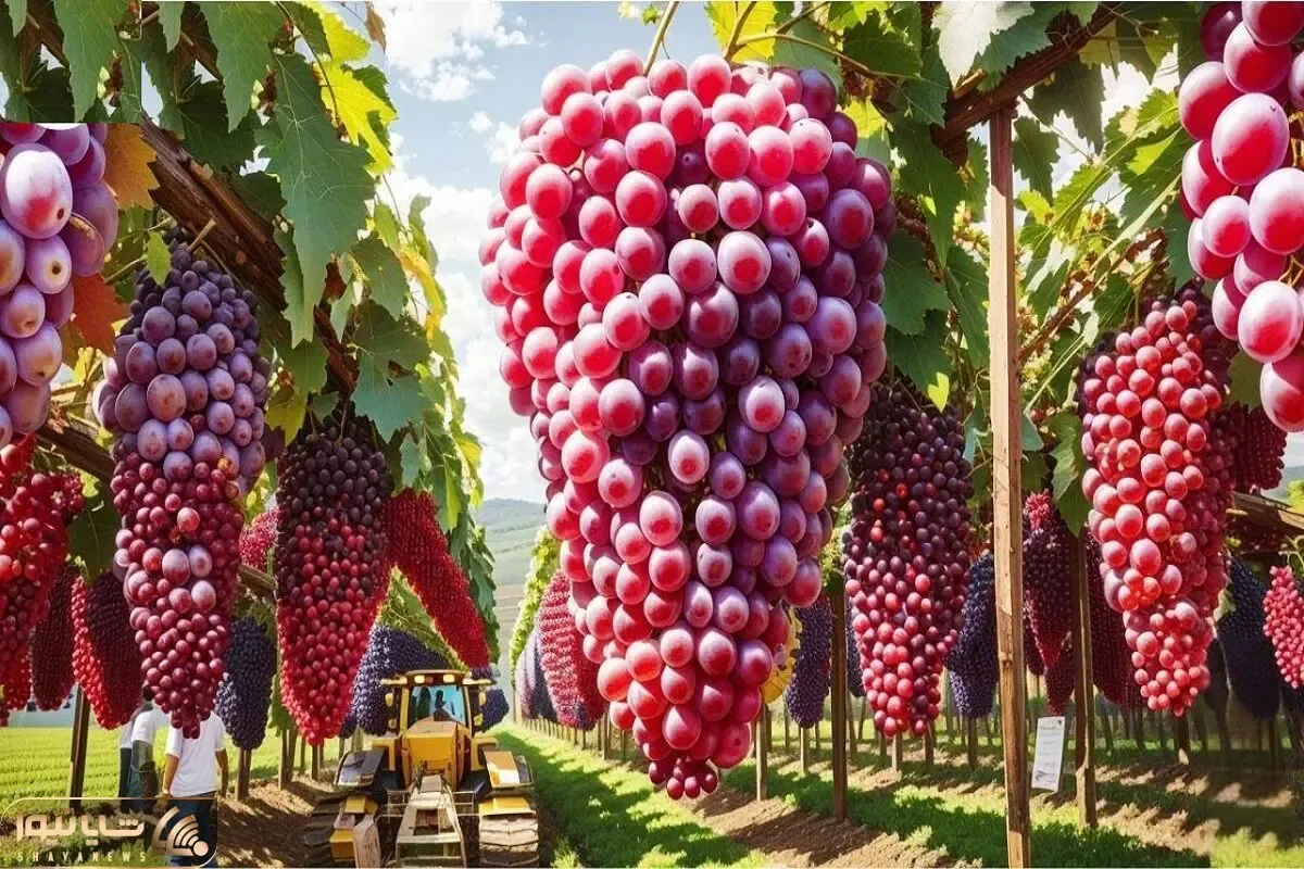 کشاورزی نوین / کشاورزان ژاپنی انگورهای گران قیمت را از این طریق برداشت می کنند