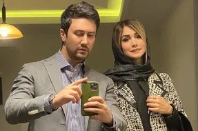 عکس زیبای شاهرخ استخری با نبات خانمش!