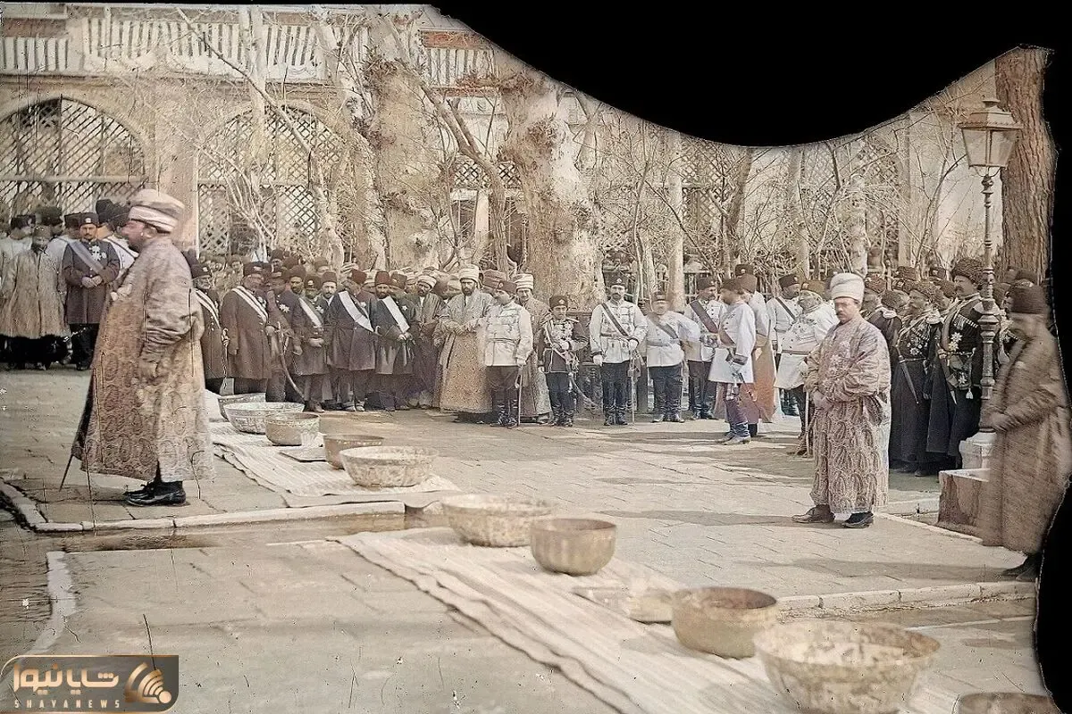 سفر در زمان؛ تصویری از مراسم سلام نوروزی در دربار ناصرالدین‌شاه قاجار سال ۱۲۸۰