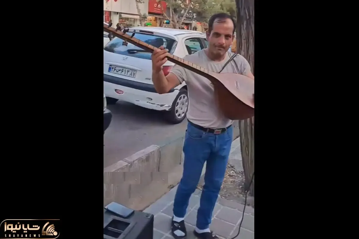 آواز خیابانی؛ ببینید این عاشیق زَن خیابانی چه سوزدار آهنگ ترکی میزنه!