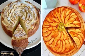 طرز تهیه کیک اسفنجی با سیب و کشمش / یه کیک خونگی خوشمزه با پف زیاد