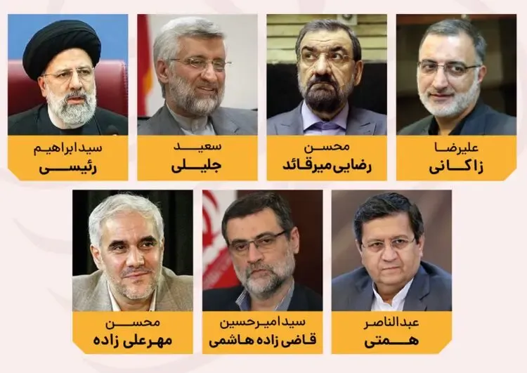 اسامی نهایی نامزد‌های انتخابات ریاست جمهوری ۱۴۰۰