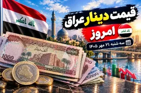 قیمت دینار عراق امروز سه‌ شنبه 21 مهر 1405 / دینار دو برابر شد