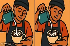 بازی فکری؛ 1 درصد تونستن اختلافای تصویر باریستای خوش ذوق رو پیدا کنن و لاغیر