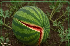 کشاورزی نوین؛ برای اینکه هندونه آب زیاد جذب نکنه نترکه با خلال دندون زخمیش کردن