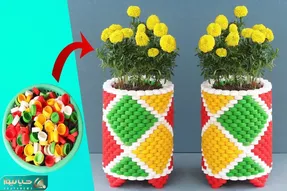 ایده های خلاقانه؛ در بطری های پلاستیکی دوغ رو دور ننداز این گلدون خوشگلو باهاش بساز