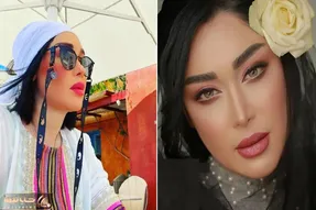 سارا منجزی با یه مشت فیلتر فیس شو بادمجونی خوشگل کرد؛ پرده آشپزخونه رو سرش چی میگه!