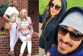 رضا قوچان نژاد همراه با همسر همیشه شل حجابش! +عکس