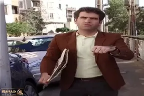 سکانس خندان؛ هوتن شکیبا یجور سوار ماشین چسبیده به تیر میشه مستربین واج میمونه