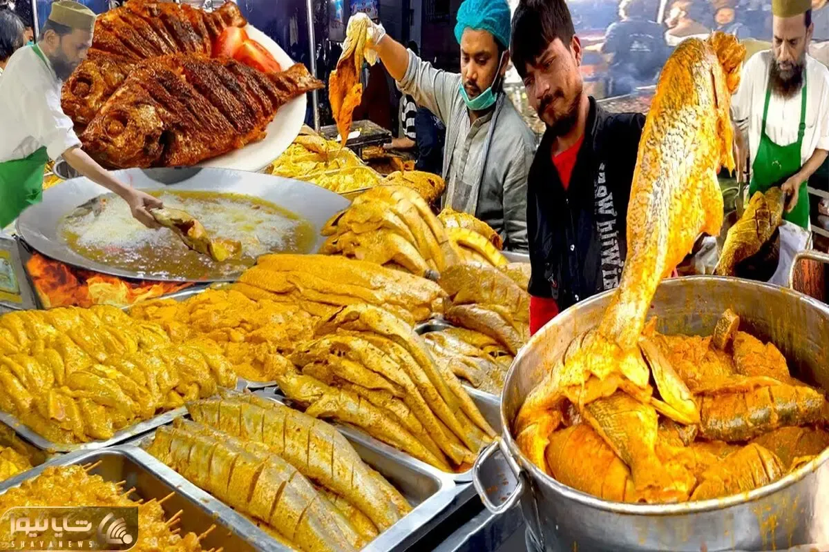 غذای خیابانی؛ ماهی کبابی کنار جاده این آشپز به سبک خودش و خیلی خارق العاده طبخ میکنه