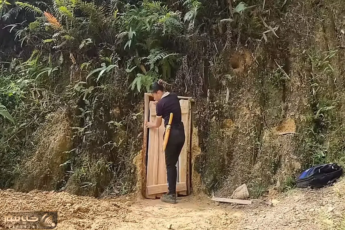 معماری خلاقانه؛ خانومه با بیل و کلنگ تو دل کوه واسه خودش پناهگاه ساخت چه رمانتیک شده