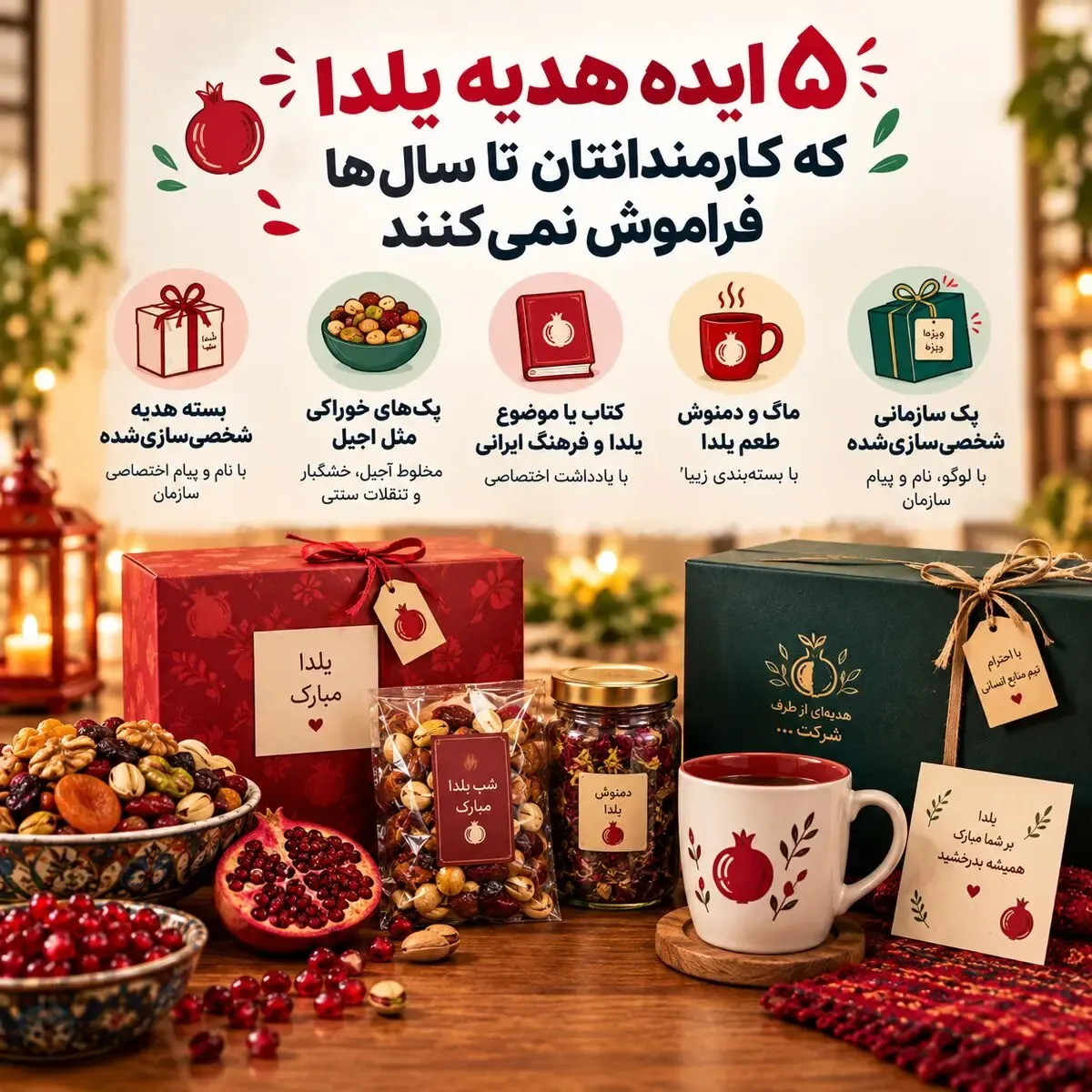 5 ایده هدیه یلدا که کارمندانتان تا سال‌ها فراموش نمی‌کنند
