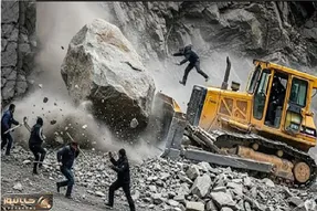 ماشین آلات غول؛ بیل مکانیکی خودشو میندازه تو چاهی که صدتا عاقل درش نیارن