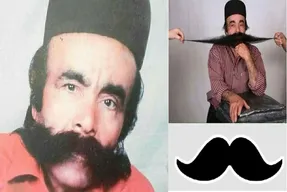 (عکس) درگذشت محمد علی نژاد ساکن خورموج با سبیل 120 سانتی