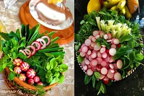 خوشگلاسیون سبزی خوردن سر سفره / انواع تزیین سبزی برای خانومای با سلیقه لول بالا