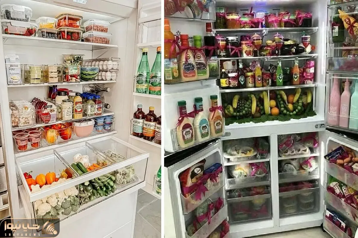 بهترین و زیباترین چیدمان یخچال عروس؛ لیست کامل وسایل و مواد غذایی مورد نیاز زوج