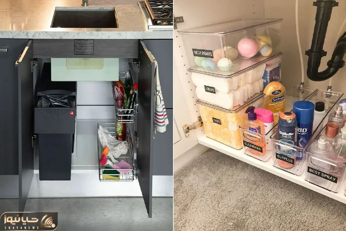 با این روش ها کابینت زیر سینک رو کاربردی بجین/ زیر سینک، گنج پنهون خونس از دستش نده