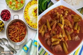 طرز تهیه خورش بامیه لذیذ و خوشمزه / با این دستور بپزی اصلا لیز و لزج نمیشه