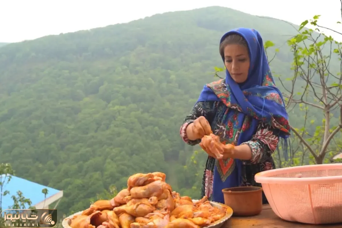 غذای خوش پخت دهاتی؛ دخترای با ذوق زرشک پلو با مرغ درست کردن که میخوای انگشتاتم بخوری