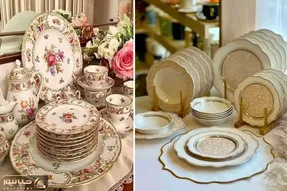 سرویس چینی جدید برای جهیزیه 1404؛ طرح های سوپر لاکچری و مدرن