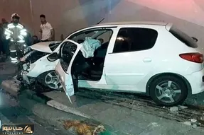 (ویدیو) لحظه وحشتناک چپ کردن پژو 206 در جاده ساوه