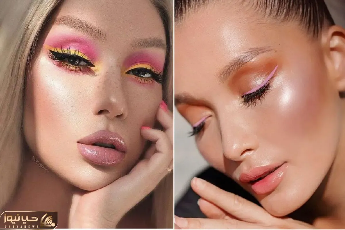 خط چشم های مشکی و ساده دیگه مد نیستن، با خط چشم رنگی ترند و گرافیکی آرایش کن!