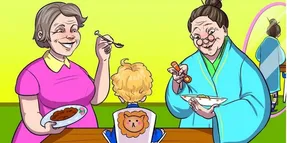 بازی فکری؛ یکی از این ننه بزرگا آدم نیست و میخواد بچرو بخوره میتونی بگی کدومه؟
