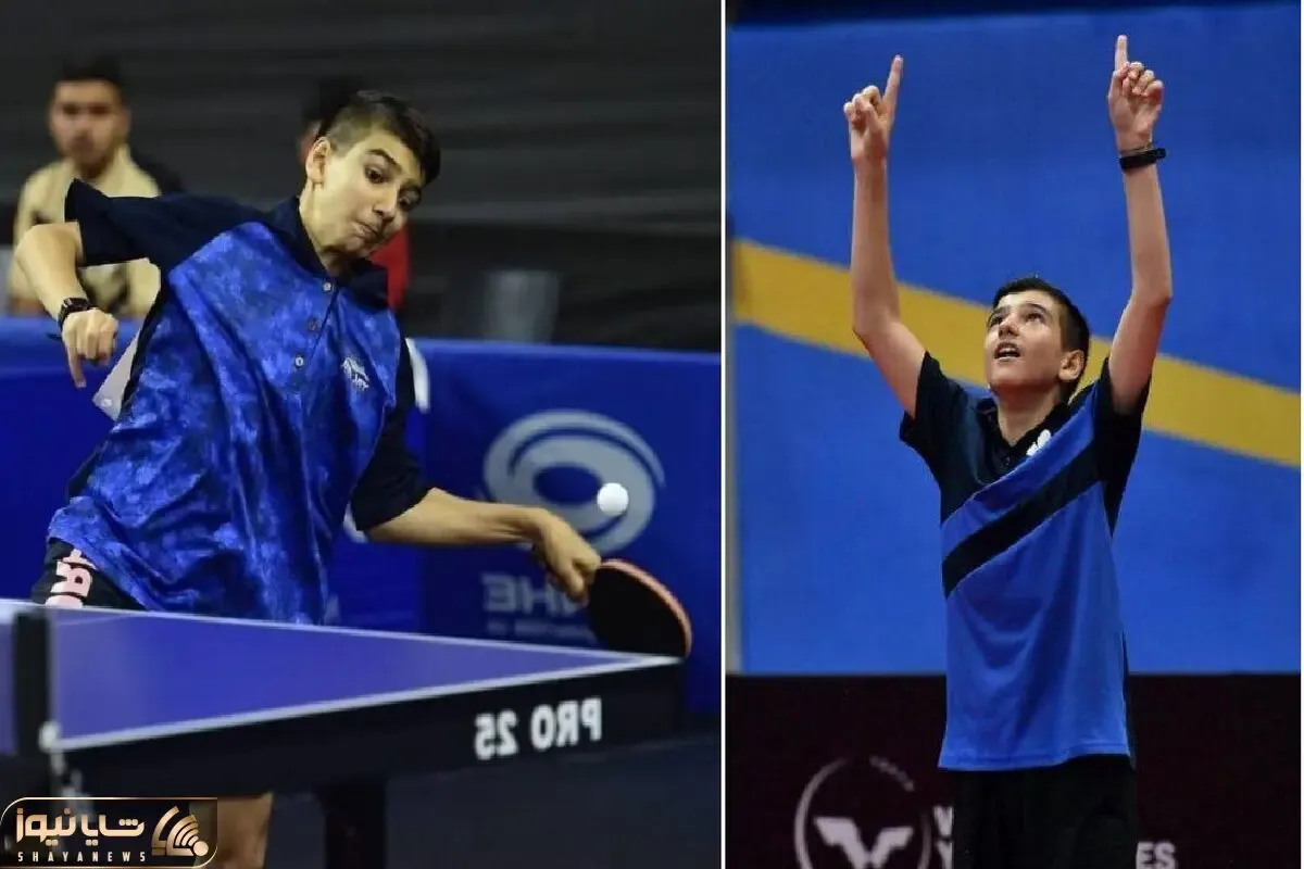 ویدیو مسابقه بنیامین فرجی با وانگ چوکین نفر اول قهرمان المیک 2024 تنیس روی میز