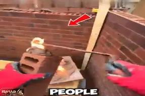 معماری خلاقانه؛ موقع آجرچینی دونه دونه شونو آتیش زد چسبوند ساختمون شد ضدزلزله