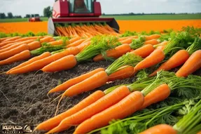 کشاورزی نوین؛ ماشینای صنعتی مدرن برای برداشت هویج از مزارع چند هزار هکتاری