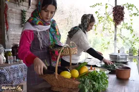 غذای خوش پخت دهاتی؛ طبخ باقالی پلو با گردن جذاب توسط دخترای خوش ذوق تو یه ویو باصفا