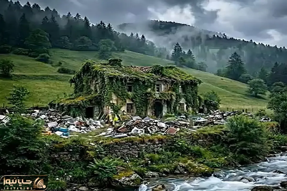معماری خلاقانه؛ خونه تو دل طبیعت خزه بسته وحشتناک بازسازیش کردن تو این لوکیشن غوغا شد