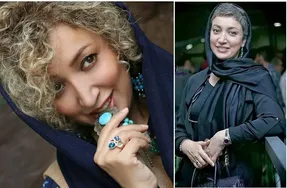 ژست نامتعارف خانم بازیگر در یک تئاتر؛ 