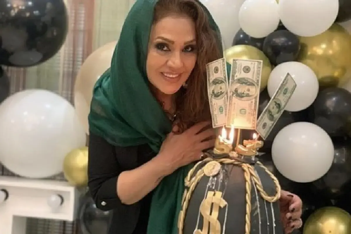 نسرین مقانلو با کیک تولد دلاری اش سوپرایز شد!