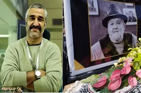(ویدیو) پژمان جمشیدی به تشییع اکبر عبدی آمد اما چیزی نگفت