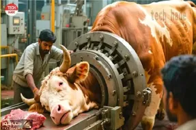 فرآوری گاو؛ تولید گوشت با ابزارات پیشرفته و مدرن برای ذبح بی درد گاو