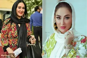 تپلی شاخ درار الهام حمیدی جلو خانوم دُکی استخونیش تضاد شد عجیب؛ مِیک پرفکتشو