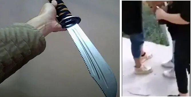 ویدیو قمه کشی هلیا دختر وقیح دهه هشتادی در پارک اصفهان!