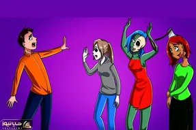 بازی فکری؛ اگه هوشت به عرش اعلاء می رسه بگو کدوم از زامبی ها زن آقای حیرونه؟