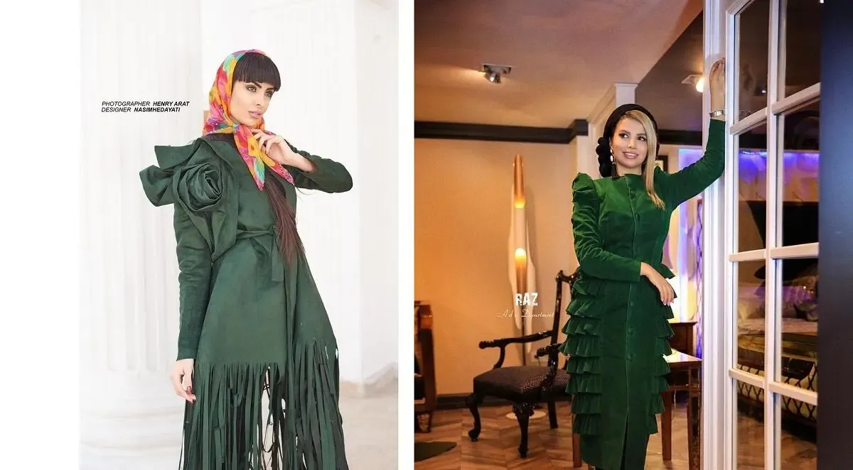 به مانتوی سبز شال یا روسری چه رنگی میاد؟