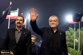 تصاویری از عزاداری خاص پزشکیان در آذربایجان شرقی