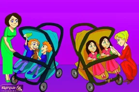 بازی فکری؛ اگه به هوشت میگن دست مریزاد و ماشاالله بگو مادر کدوم از دوقلوها ثروتمنده