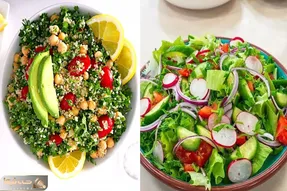دو نوع سالاد لبنانی خوشمزه / طرز تهیه سالاد فتوش و سالاد تبوله به روش اصیل