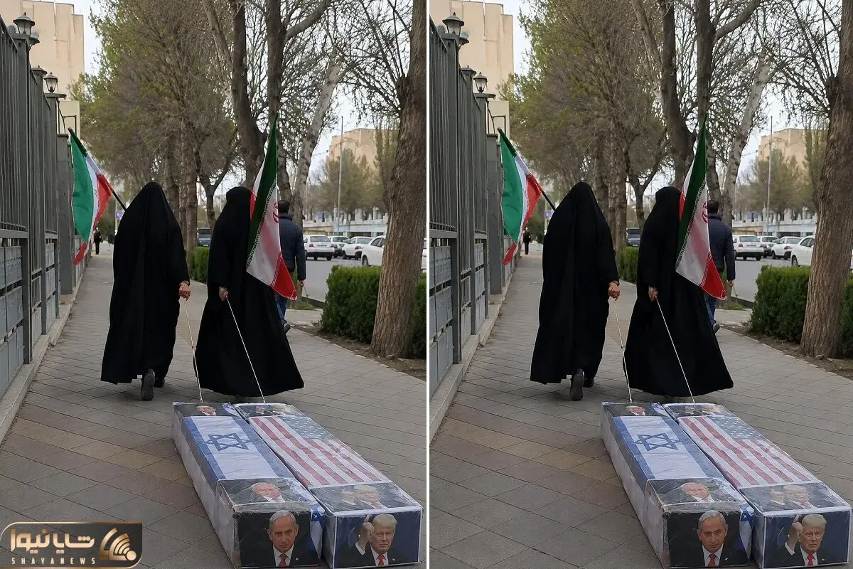 آواز جگرسوز| زنان در مراسم وداع رهبر امت تابوت نتانیاهو و ترامپ رو حماسه طوری کشیدن