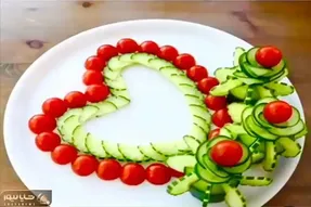 ایده های خلاقانه؛ تزئین گوجه فرنگی شکل قلب