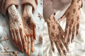 حنا آرت ترند/ نمیزارن تتو بزنی؟ با حنا طرح سنتی و صنعتی رو ترکیبی بزن کل همرو بخوابون