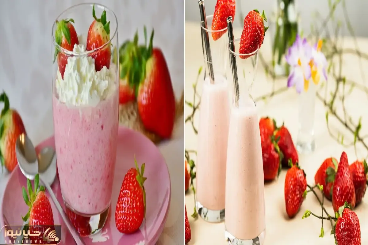 طرز تهیه اسموتی توت فرنگی/ طعم تابستون رو با اسموتی توت فرنگی بچش
