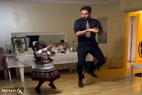 آواز محلی؛ این دختربچه پنج ساله از استادش بهتر بجنوردی پایکوبی حرفه ای میره
